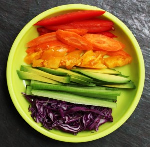 vegetable rainbow salad