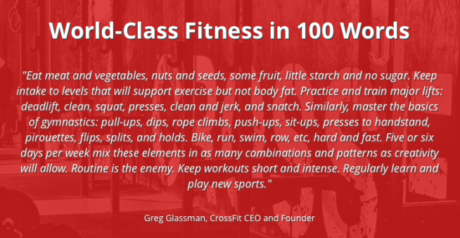 CrossFit, world class fitness in 100 words