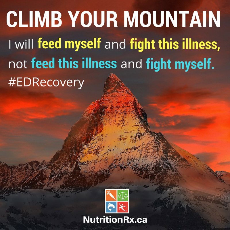Eating Disorder Recovery - I will feed myself and fight this illness